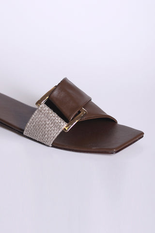 Square Toe Flat brown