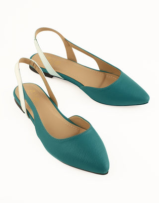 Sling Back Pumps - Flat